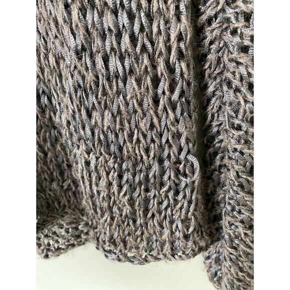 Eileen Fisher Sweater Small Alpaca Blend Open Knit Gray - Picture 3 of 9